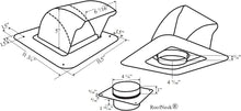 InOvate DryerJack Low Profile Roof Vent with Roof Neck for 4" Pipe