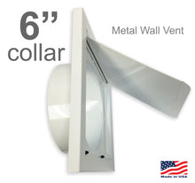 1-SSHVAC - 6" Dryer Wall Vent - Wall Cap