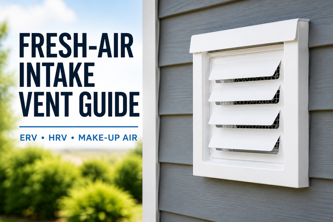 FreshVent exterior fresh-air intake for ERV, HRV and make-up-air ventilation systems