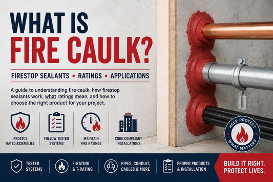 Fire caulk and firestop sealant guide for penetrations through fire-rated walls and floors