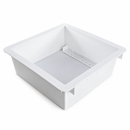 Plastic White Dryer Vent Box with Trim Ring (DBX1000P)