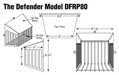 InOvate Defender Dryer Vent Bird Guard – 6.5" & 8"