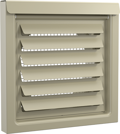 FreshVent™ 4" or 6" Low-Profile Air Intake Vent – Powder Coated Galvalume Steel, Patented Vent Cover for ERV, HRV & Make-Up Air Systems