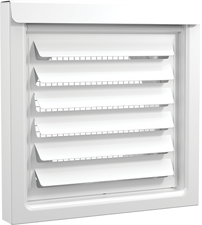 FreshVent™ 4" or 6" Low-Profile Air Intake Vent – Powder Coated Galvalume Steel, Patented Vent Cover for ERV, HRV & Make-Up Air Systems