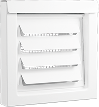 FreshVent™ 4" or 6" Low-Profile Air Intake Vent – Powder Coated Galvalume Steel, Patented Vent Cover for ERV, HRV & Make-Up Air Systems