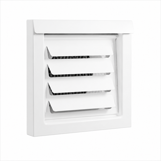 FreshVent™ 4" or 6" Low-Profile Air Intake Vent – Powder Coated Galvalume Steel, Patented Vent Cover for ERV, HRV & Make-Up Air Systems
