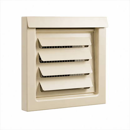 FreshVent™ 4" or 6" Low-Profile Air Intake Vent – Powder Coated Galvalume Steel, Patented Vent Cover for ERV, HRV & Make-Up Air Systems
