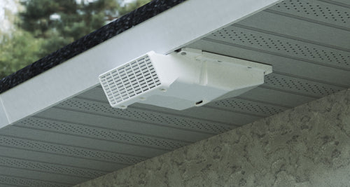 SoffitFlow® 4-Inch HDPE Soffit Vent with Extended Nose & Gravity Damper – Prevents Attic Mold, Stops Humid Air Recirculation – Durable UV-Resistant Exhaust Vent for Bath Fans – Made in USA