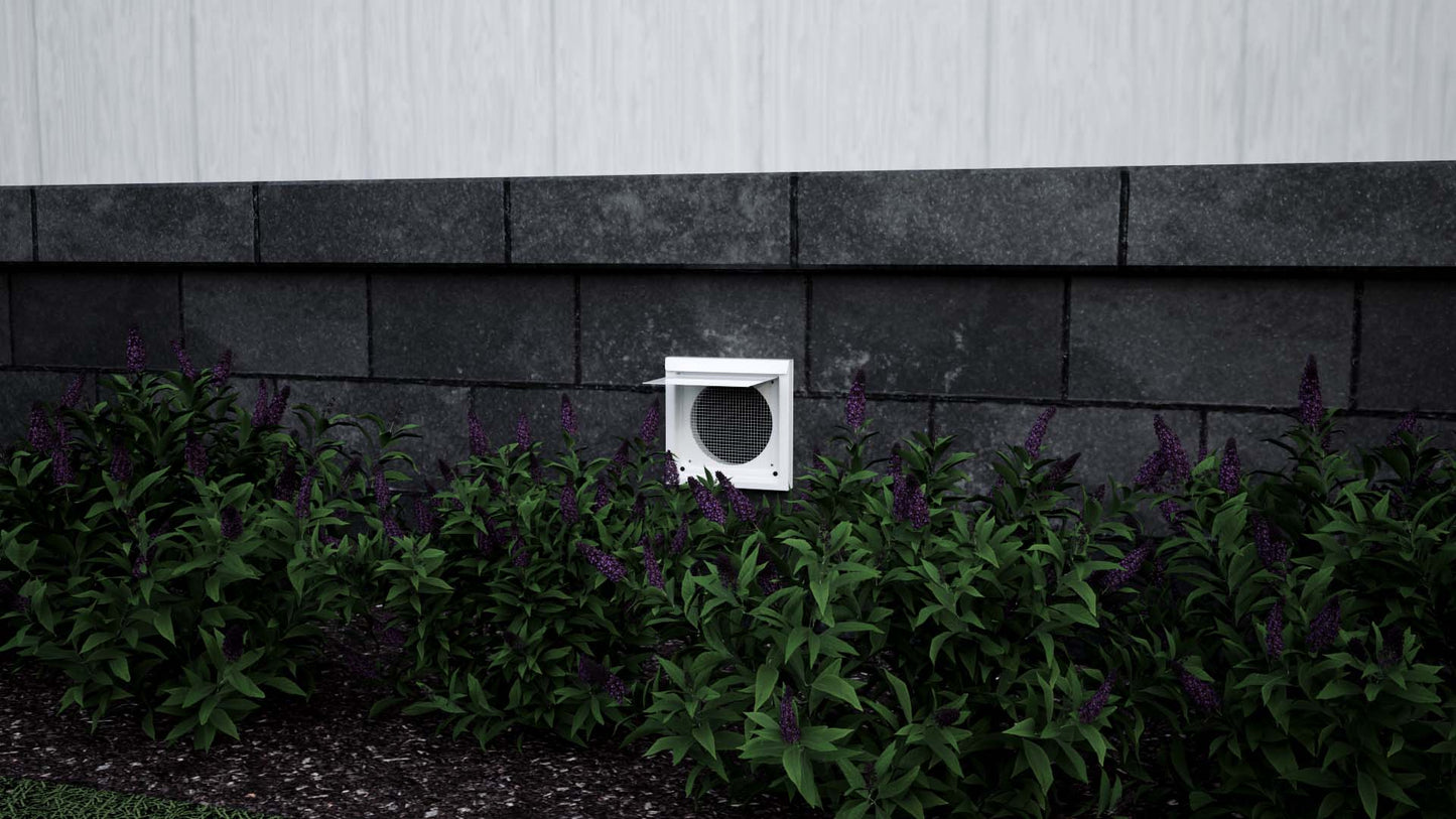 Inovate 6-Inch Low-Profile Exhaust Wall Vent - Powdered-Coated Finish