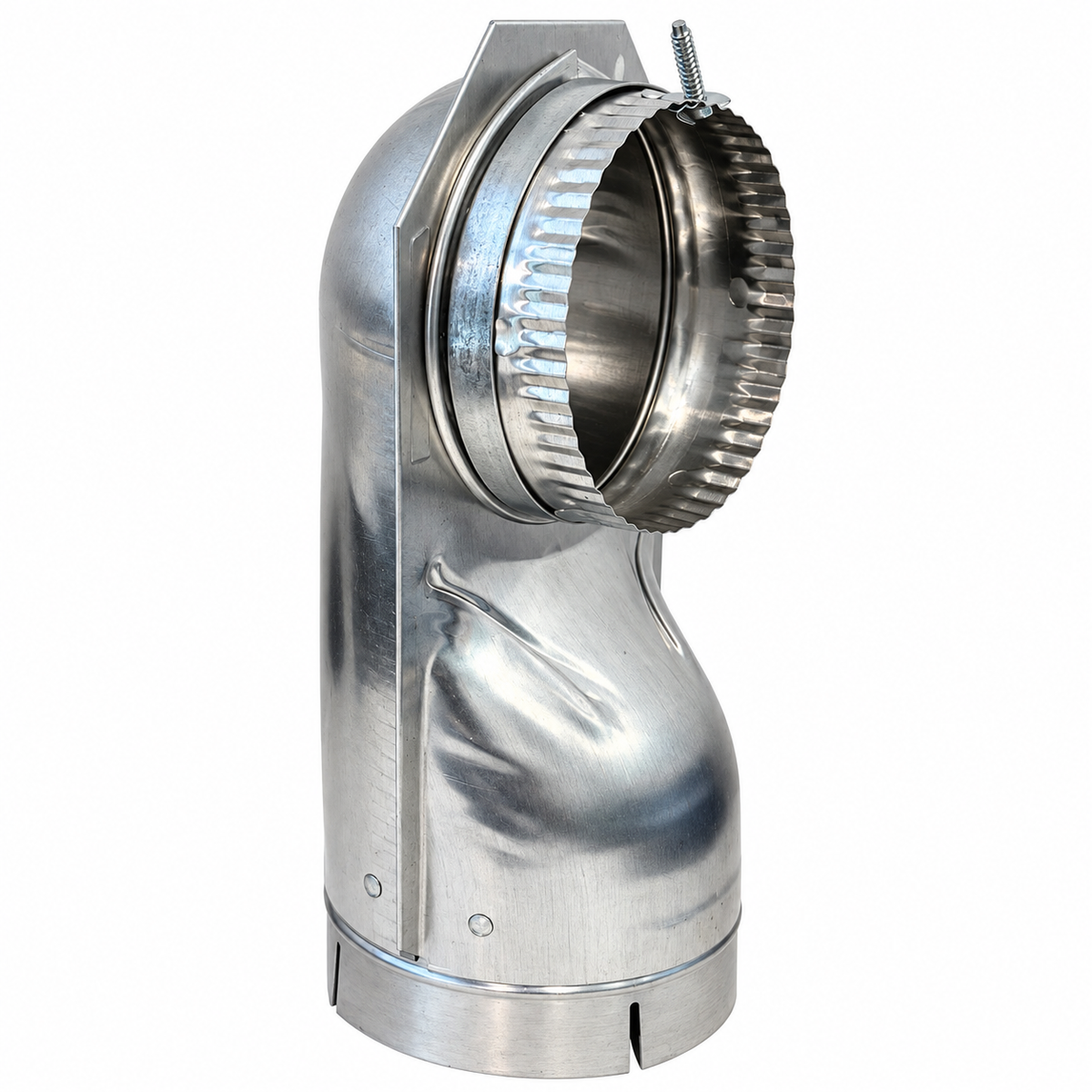 Builder's Best 110110 aluminum dryer offset elbow angled view