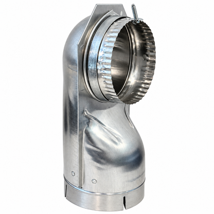 Builder's Best 110110 aluminum dryer offset elbow angled view