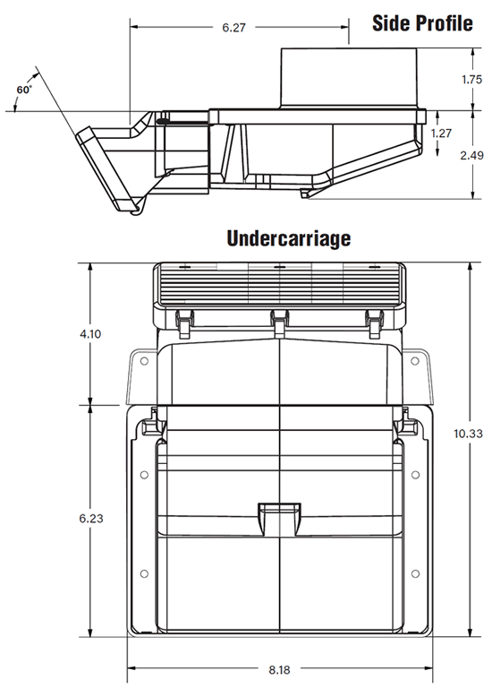 4-Inch HDPE Soffit Vent with Gravity Damper-Extended Nose