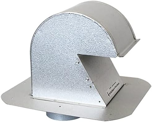 DryerJack® Model 486 Extra-Clearance Roof Dryer Vent | 4” Galvalume Roof Termination with Pest Guard & Clean-Out Door | Manufactured in the USA