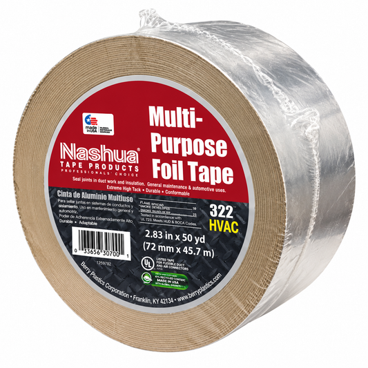 Nashua 322 HVAC foil tape 2.83 inch x 50 yard full roll