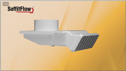 4-Inch HDPE Soffit Vent with Gravity Damper-Extended Nose