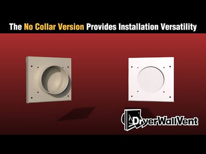 InOvate DWV4 4-Inch Metal Dryer & Bathroom Wall Vent - No Collar