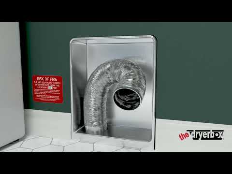 Dryerbox 4D Recessed Dryer Vent Box – 2x6 Downward Venting
