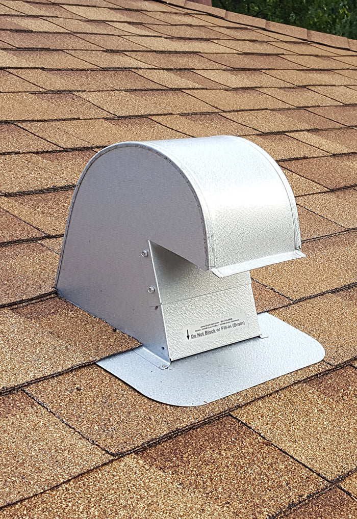 DryerJack® Model 486 Extra-Clearance Roof Dryer Vent | 4” Galvalume Roof Termination with Pest Guard & Clean-Out Door | Manufactured in the USA