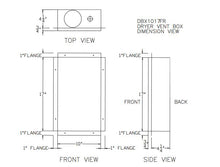 Metal Dryer Vent Box DBX1017FR White for 2x6 Walls