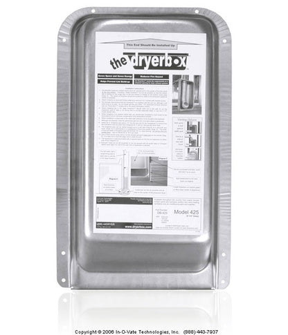 Dryerbox 425 Recessed Dryer Vent Box - Upward Venting for 2x6 Walls