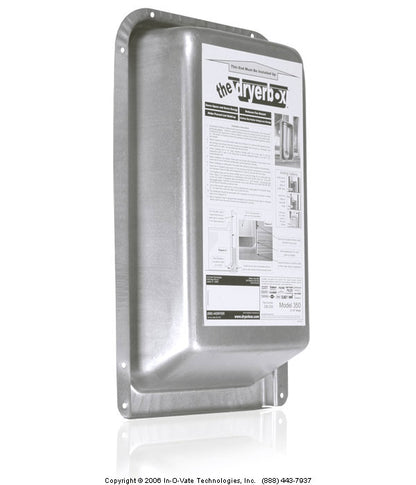 The Dryerbox® 350 Recessed Dryer Vent Box - Upward Venting for 2x4 walls