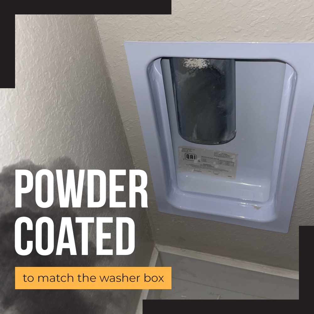 Recessed Metal Dryer Vent Box for with Snap-On Trim Ring