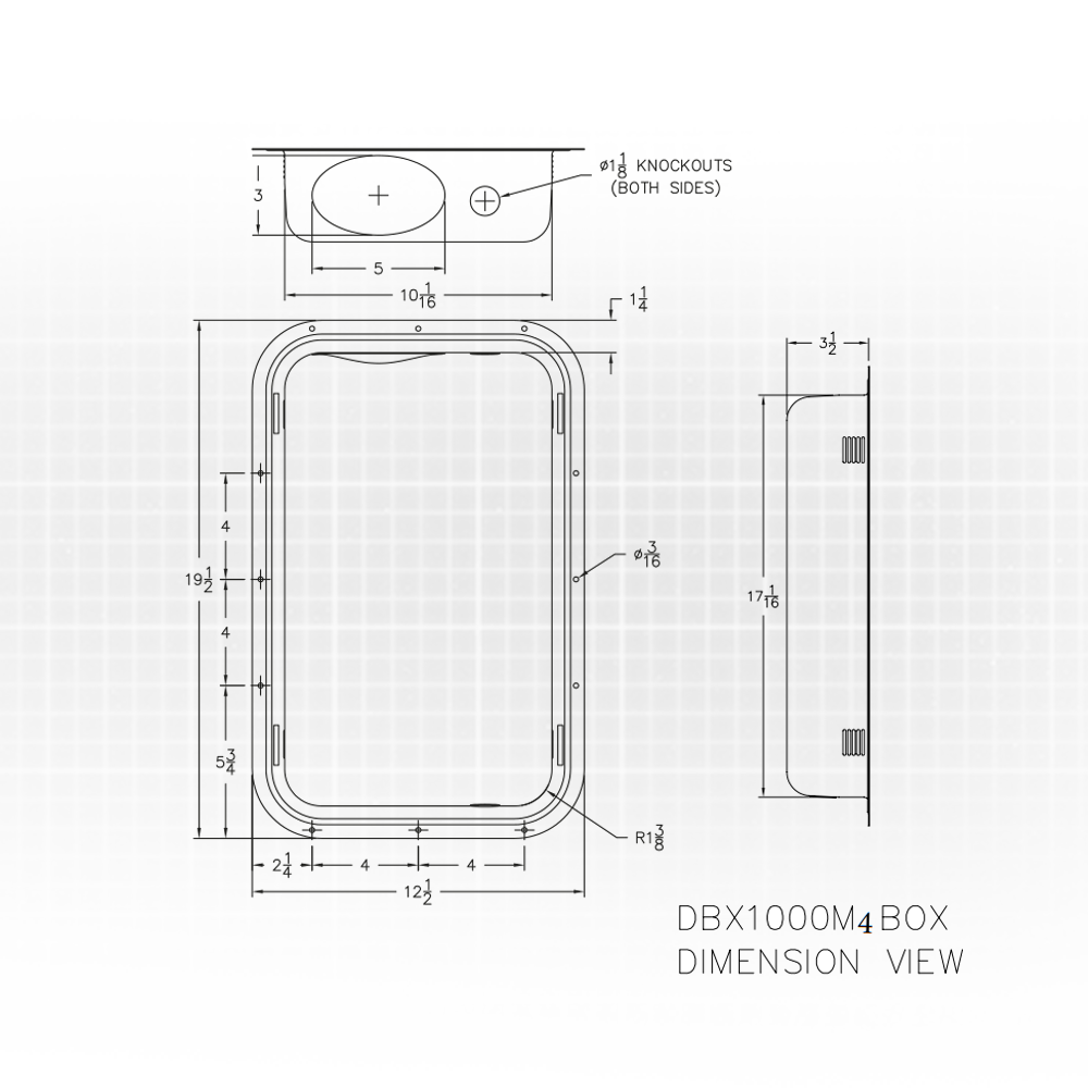 Recessed Metal Dryer Vent Box for with Snap-On Trim Ring