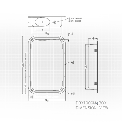 Recessed Metal Dryer Vent Box for with Snap-On Trim Ring