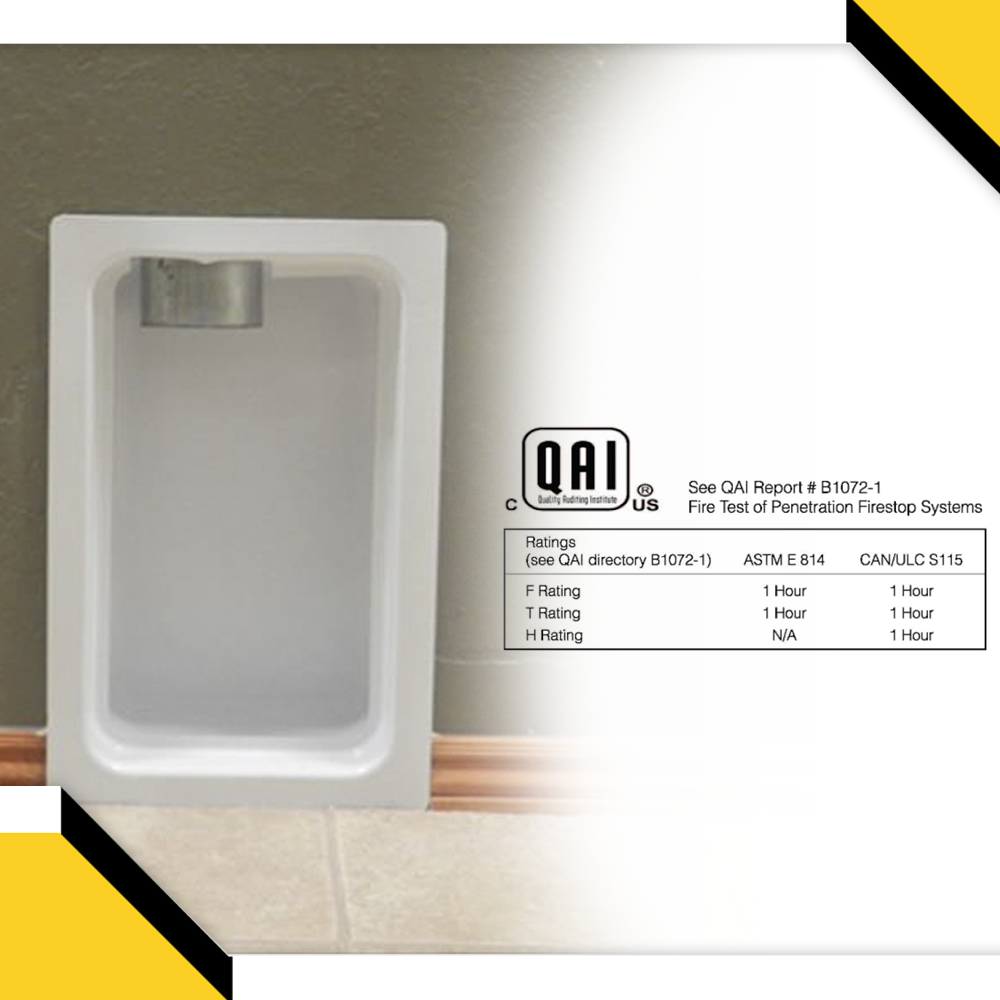 Recessed Metal Dryer Vent Box for with Snap-On Trim Ring