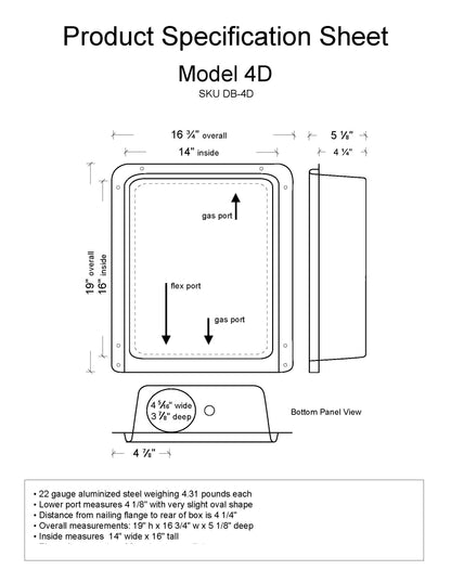 In-O-Vate DB-4D Dryerbox (For Downward Dryer Venting on 2x6 Walls) Dryer Vent Box