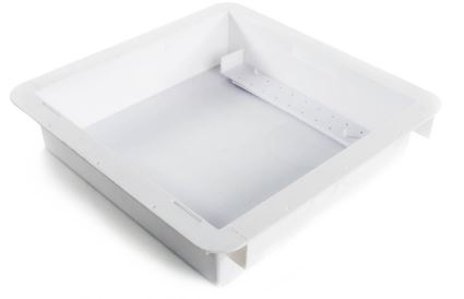 Plastic White Dryer Vent Box with Trim Ring (DBX1000P)