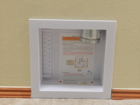 Plastic White Dryer Vent Box with Trim Ring (DBX1000P)