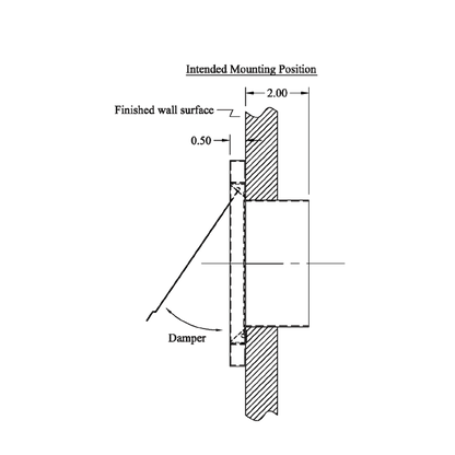 1-SSHVAC - 6" Dryer Wall Vent - Wall Cap