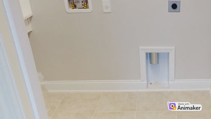 Recessed Metal Dryer Vent Box for with Snap-On Trim Ring